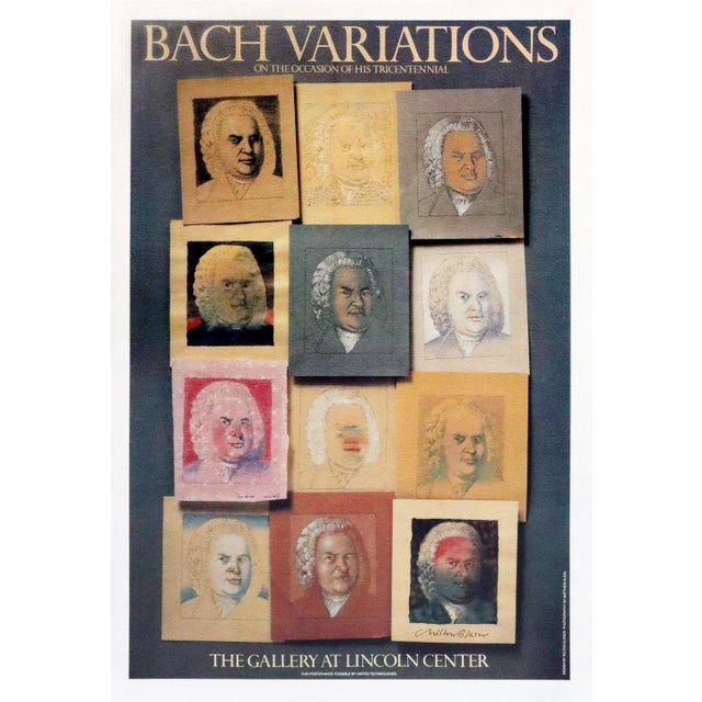 Milton Glaser 1986 Milton Glaser, Mohawk Graphics Collection Poster, Bach Variations For Sale - Image 4 of 4