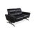 Modern Michelle Leather Chrome Two-Seater Black Manual Function Sofa from Stressless For Sale - Image 3 of 14