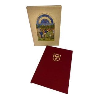 French Art Book the Tres Riches Heures of Jean, Duke of Berry Illuminated Book 1969 Collector Edition For Sale