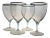 Vintage Crystal Platinum Edge Red Wine Stemware - Set of 4 For Sale