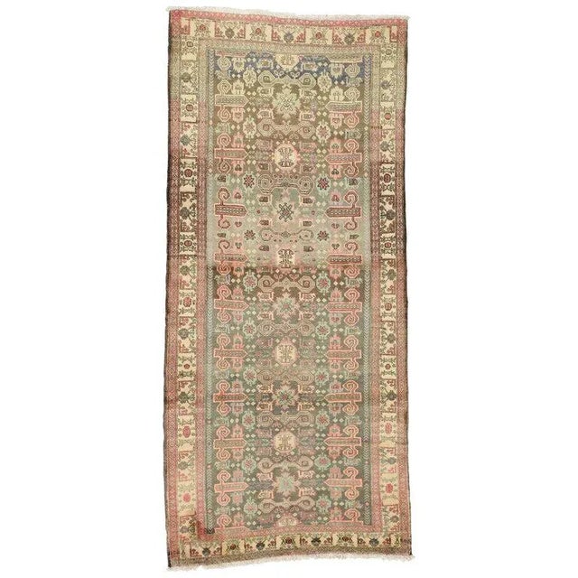 Vintage Persian Azerbaijan Rug, 04’00 X 08’10 For Sale - Image 10 of 10