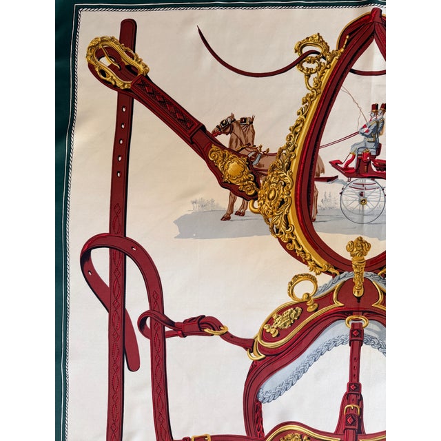 Textile Hermès Harnais De Cérémonie 1959 Silk Scarf Designed by Grygkar Hugo For Sale - Image 7 of 10
