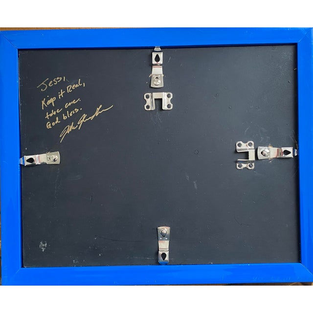 Textile Crow Lodge 'Summer Evening' Montana New Moon Water Indian Blue Tepee Knowshisgun 2001 For Sale - Image 7 of 9