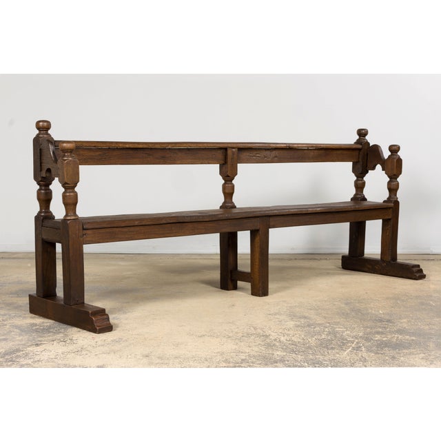 Mid 19th Century French Provincial Oak Hall Bench For Sale - Image 14 of 18