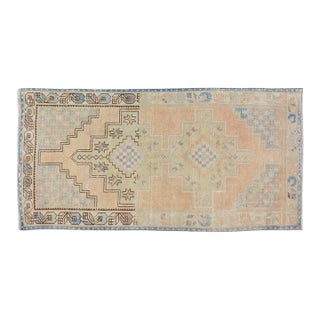 Vintage Turkish Anatolian Hand Knotted Wool Rug, 3'10''x7'9'' For Sale