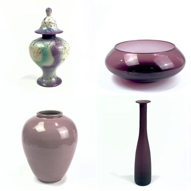 Top 20 Shades of Aubergine Vintage Decorative Objects Instant Collection For Sale - Image 10 of 18