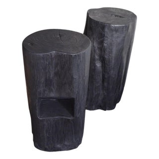 Andrianna Shamaris Teak Wood Bar Stool For Sale