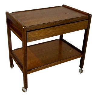 Danish Teak Bar Cart, 1960s For Sale