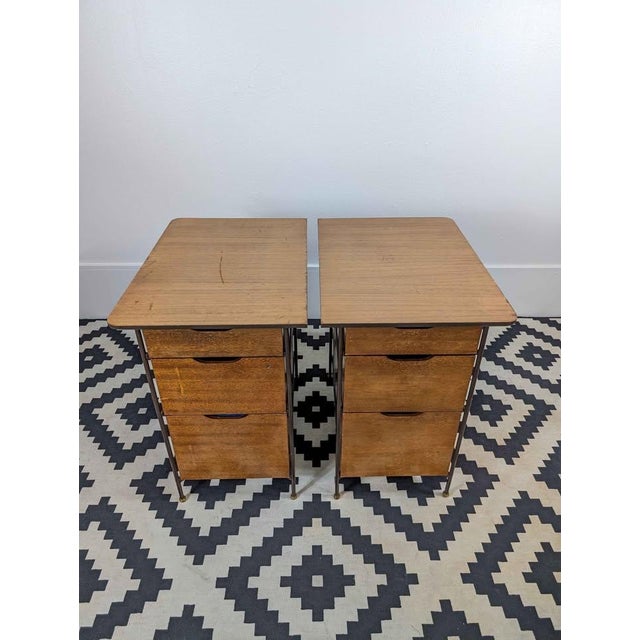 1950s MCM Pair of George Nelson Style Architectural Cabinets by Vista of California For Sale - Image 5 of 10