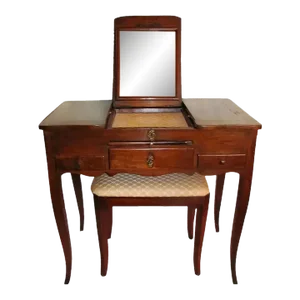 Antique French Louis XV Walnut Dressing Table 18th Century - Set of 2