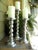 Quality Set of 3 Cast Aluminum Weighted Barley Twist Pillar Candle Holders This item is most likely from Bombay Co. or...