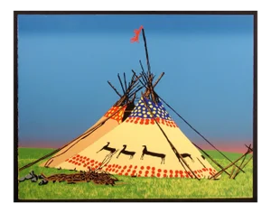 1981 "Evening Lodges" Pop Art Style Serigraph by Ward Churchill