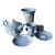 1970s Vintage Wedgwood Jasperware Pale Blue 6 Piece Collection - Teapot, Pedestal Vase For Sale