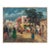 Albert Abramovitz, Street Scene Oil Painting Circa 1930s Albert Abramovitz Wpa Artist Mexican Town For Sale