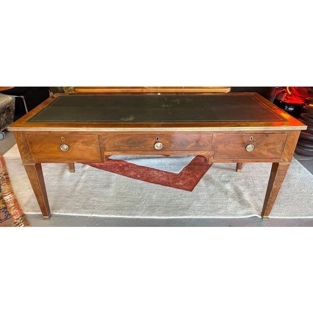 Early 20th Century Louis XVI Leather Topped Writing Desk For Sale In San Francisco - Image 6 of 14
