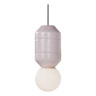 Contemporary Ceramic Base Spot Pendant Lamp Modern Handcrafted Pink For Sale