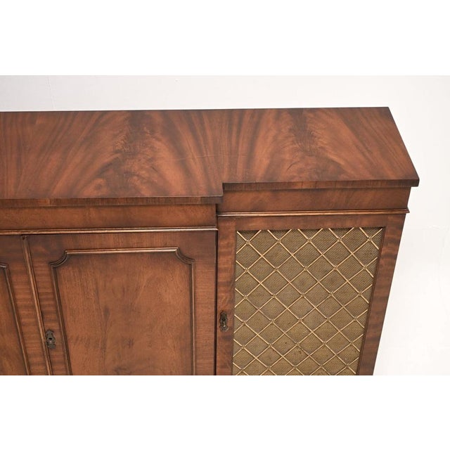 Wood Georgian Grill Front Sideboard, 1930s For Sale - Image 7 of 10