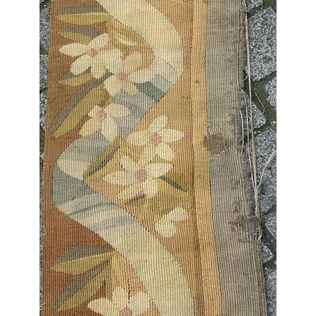 Antique French Aubusson Tapestry Border Fragment, 1890s For Sale - Image 9 of 18