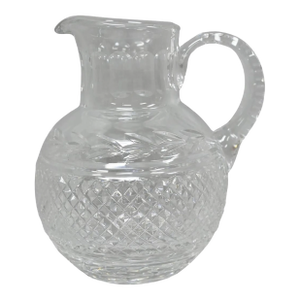 Vintage Victorian Style Leah Pattern Cut Crystal Glass Water Pitcher by Galway