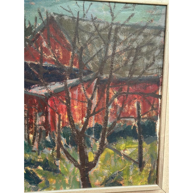 Svän Grandin, Barn, 1950s, Oil on Panel, Framed For Sale - Image 11 of 14
