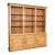 Early 20th Century Danish Pine Bookcase Display Cabinet For Sale