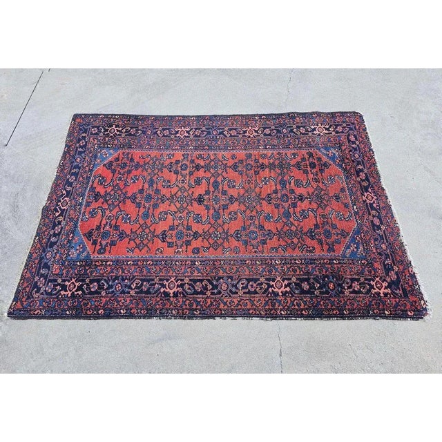Antique Hand-Knotted Baluch Woolen Rug, 1890s For Sale - Image 3 of 8