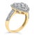 Contemporary 14K Yellow Gold 1 1/2 Cttw Diamond Heart Shaped Composite Ring (H-I Color, SI2-I1 Clarity) - Ring - Size 7 For Sale - Image 3 of 6