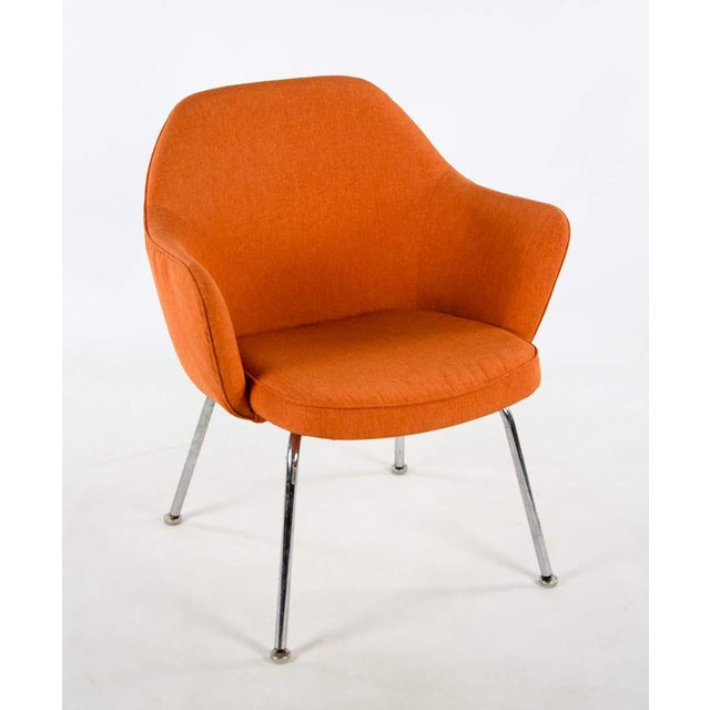 Mid Century Modern Saarinen For Knoll Executive Orange Arm Chair