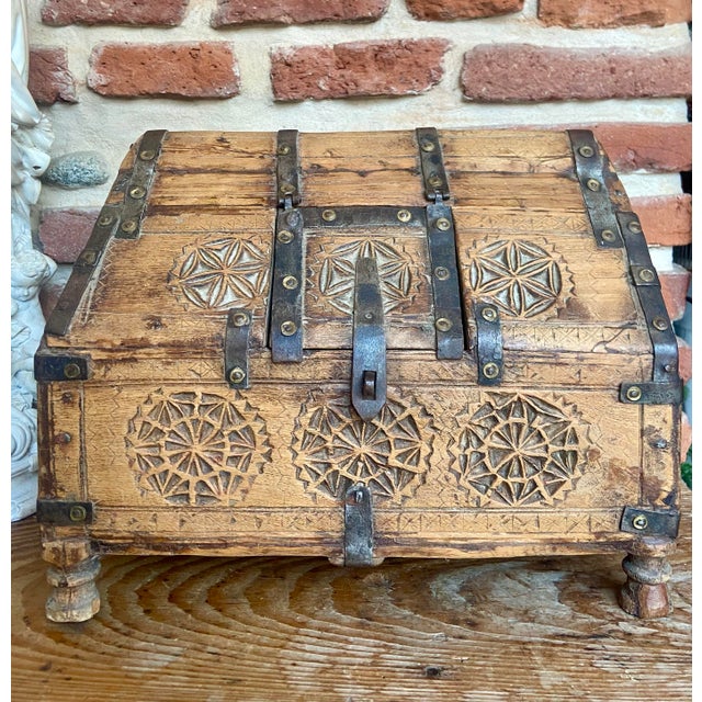 Antique Indian Dowry Chest, 1800s For Sale - Image 12 of 12