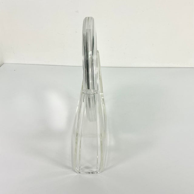 1970s Vintage Lucite Tabletop Flip Makeup Mirror, Charles Hollis Jones Attributed For Sale - Image 13 of 18