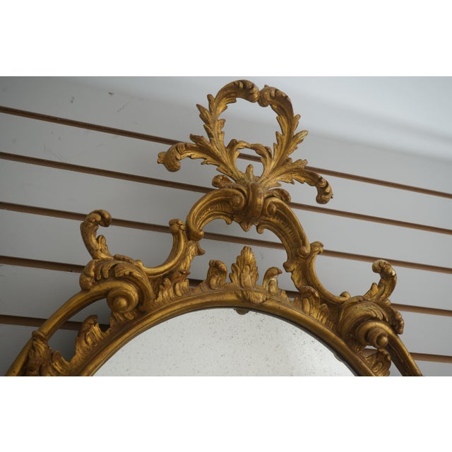 Pair Mirror Fair Colonial Williamsburg Oval Looking Glass Mirrors For Sale - Image 4 of 12