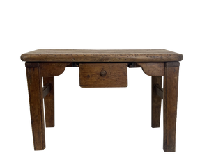 Small Early French Rustic Side Table with Drawer in Pine, 1900s