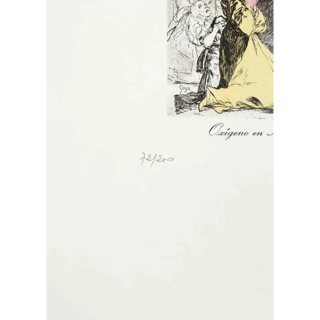 Oxygeno en Marte is an original contemporary artwork, plate n. 52 from the series "Les Caprices de Goya". Heliogravure...