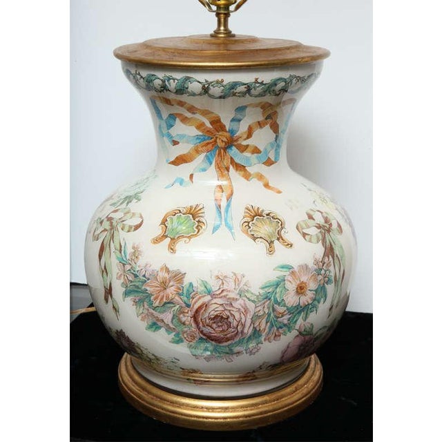 Reverse Decoupage Glass Lamps A Pair Chairish