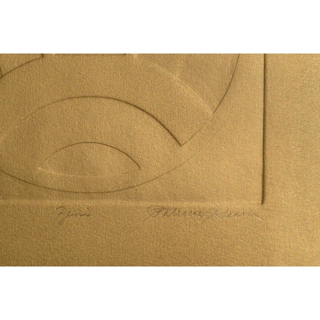 Patricia A. Pearce "Zeni" Embossed Symbolic Composition (Bronze Version) circa 1980s For Sale - Image 4 of 6