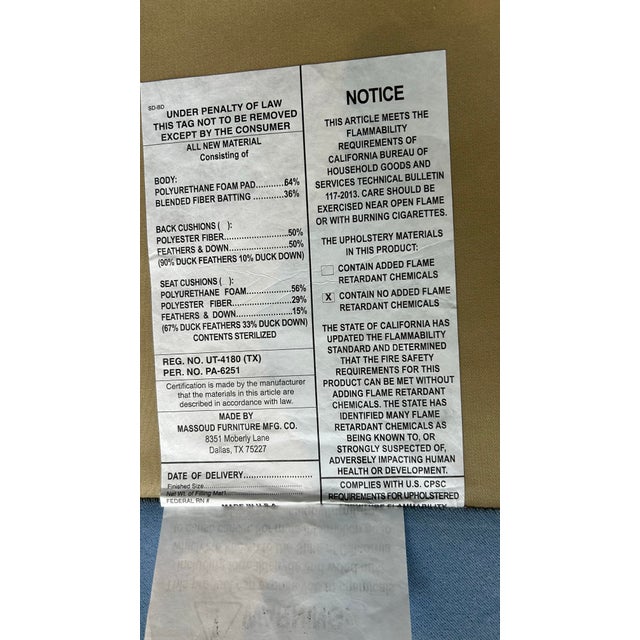 Sky Blue Massoud Custom Designer Sectional For Sale - Image 8 of 9