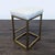 Modern Restoration Hardware Leather Button Tufted Counter Stool For Sale - Image 3 of 12