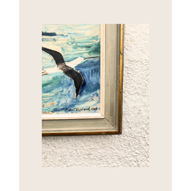 Rupert Shephard, Avocets and Stilts, 1970s, Oil on Canvas For Sale - Image 3 of 5