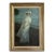Mid 19th Century Ethereal Swedish Portrait Painting of a Woman Wearing a White Gown For Sale