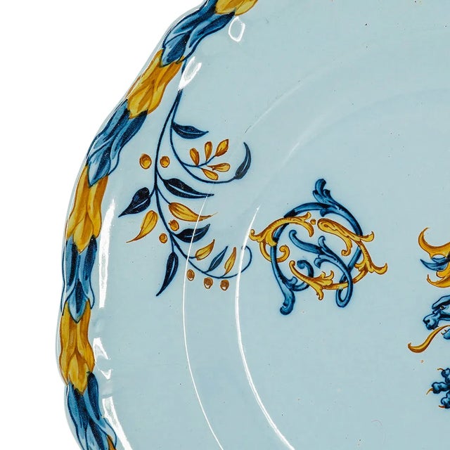 Ceramic Late 19th Century Émile Gallé “Animaux Héraldiques” Faience Plates - Pair For Sale - Image 7 of 13