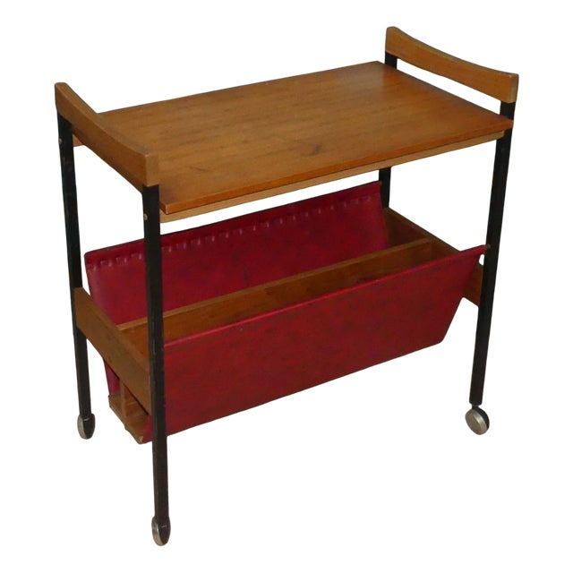 Small Side Table with Magazine Rack, 1960s For Sale