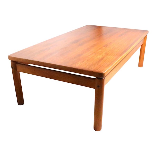 Wood Mid Century Danish Modern Teak Coffee Table by Trioch 1978 For Sale - Image 7 of 13