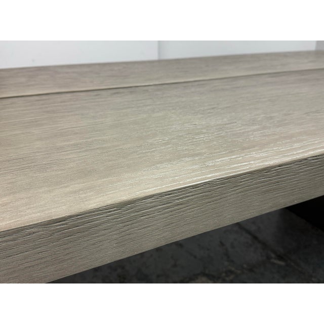 Gray Restoration Hardware Channel Rectangular Dining Table For Sale - Image 8 of 12