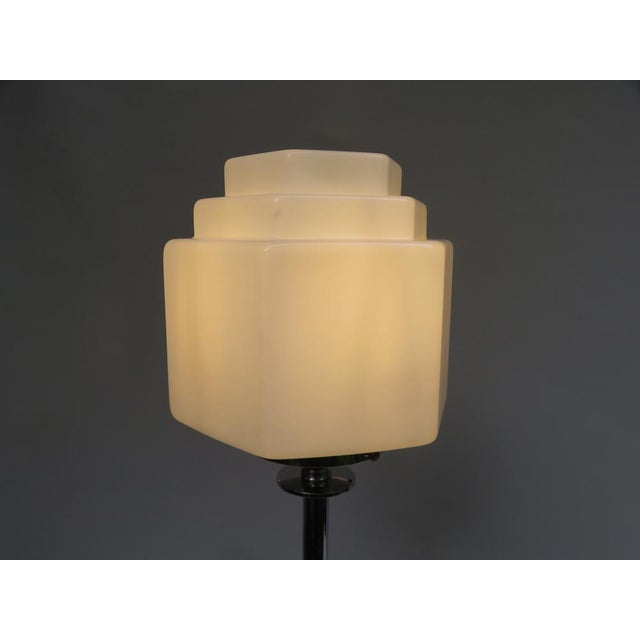 Metal Bauhaus Chrome-Plating & Glass Table Lamp, 1920s For Sale - Image 7 of 18