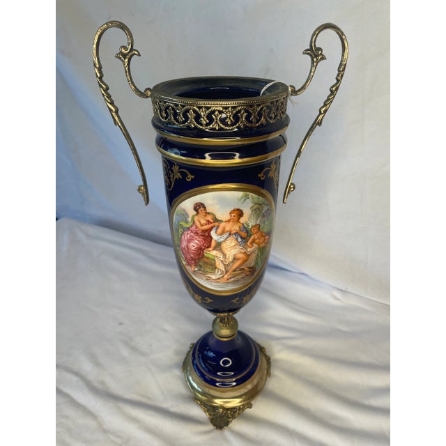 Metal Late 1800’s French Sevres Style Vase For Sale - Image 7 of 7
