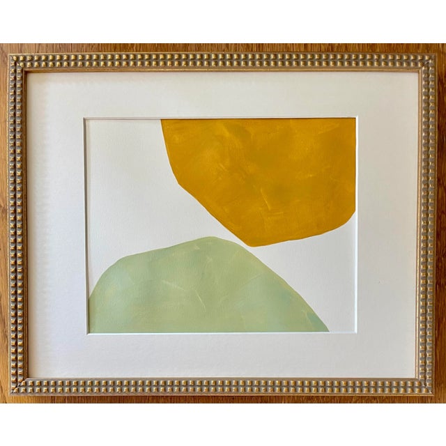 2023 "Premurosa" Abstract Minimalist Painting on Cotton Paper by Artist r.k. Red For Sale - Image 4 of 4