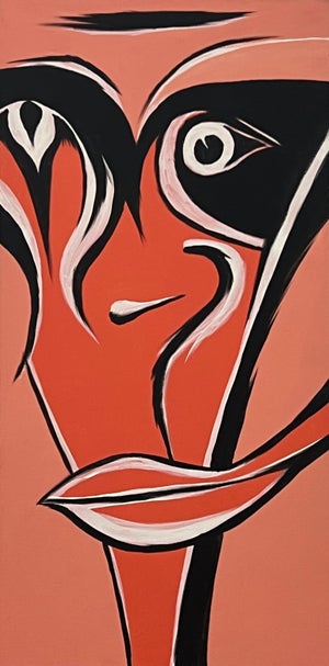Surreal Cartoon Painting on Canvas by Contemporary British Artist 2005