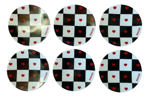 Christian Dior Set of 6 Amour Plates