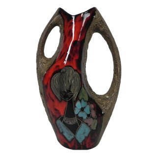 Vintage Fat Lava Vase from Vallauris, 1950s For Sale