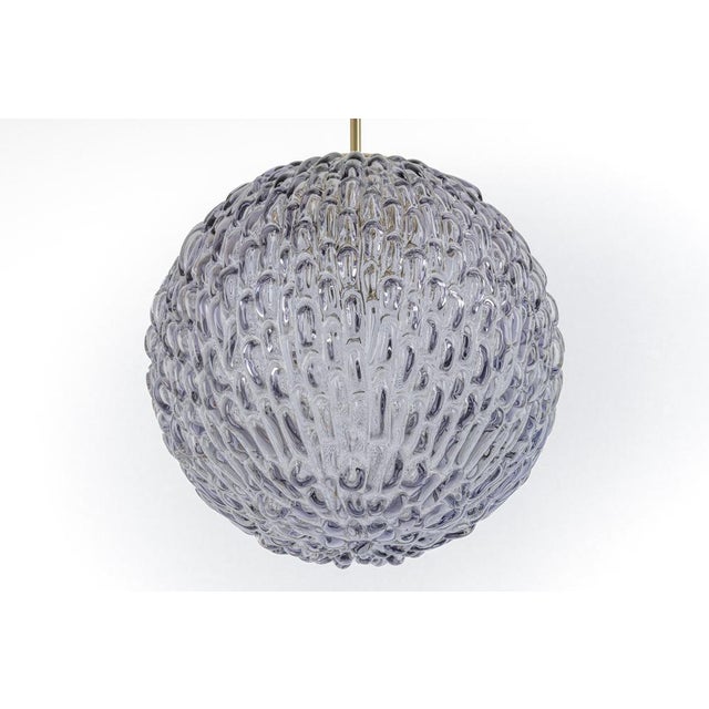 Large Bubble Glass Pendant attributed to Limburg Glashütte, Germany, 1970s For Sale - Image 4 of 14